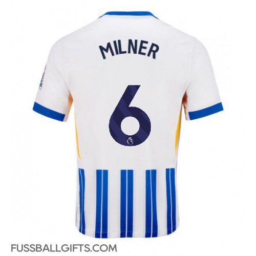 Brighton James Milner #6 Fußballbekleidung Heimtrikot 2024-25 Kurzarm